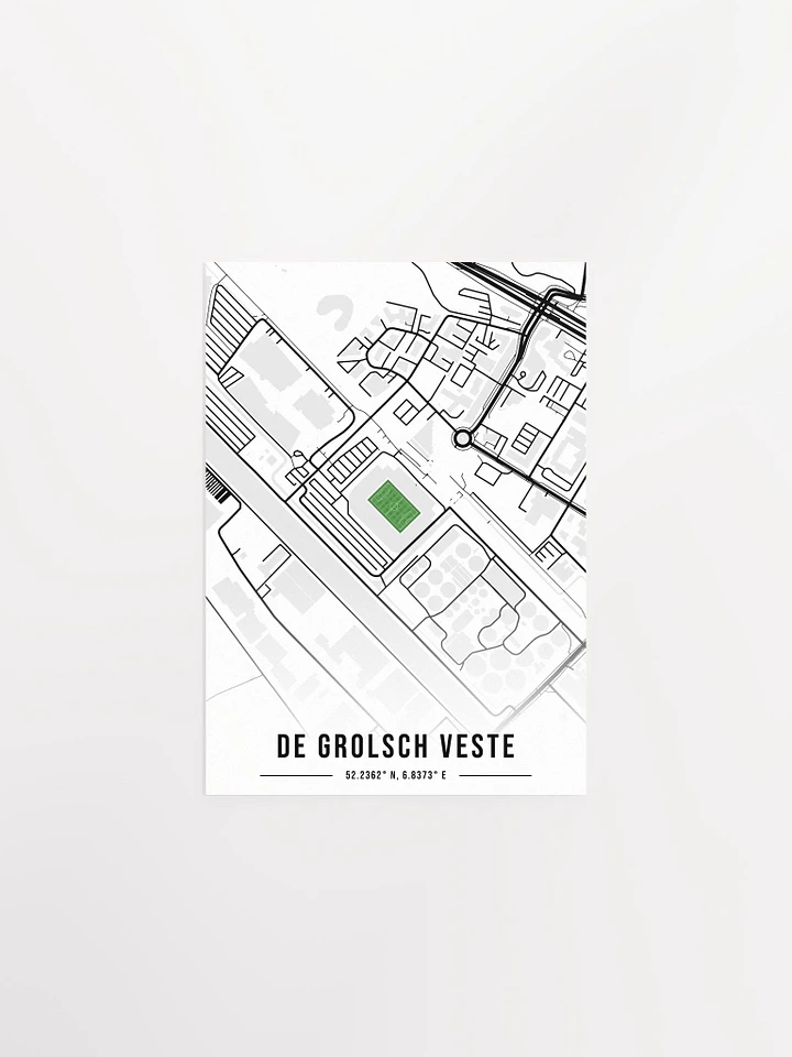 De Grolsch Veste Map Design Poster -White product image (1)