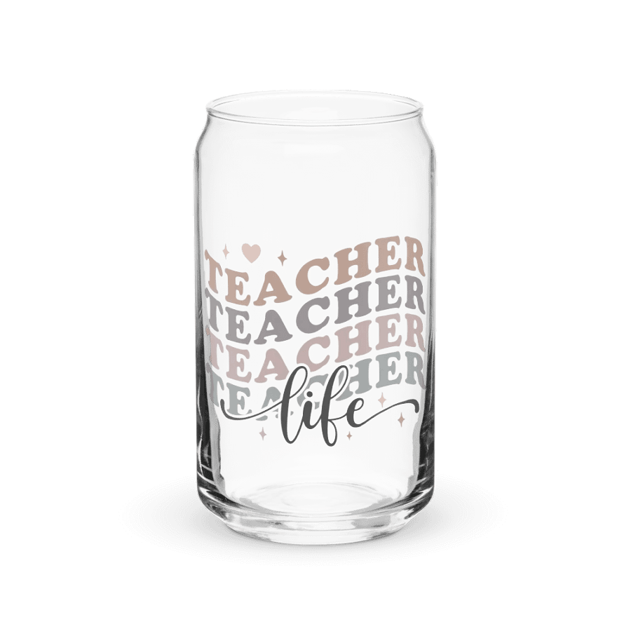 Teacher Life Pastel Can Glass product image (1)