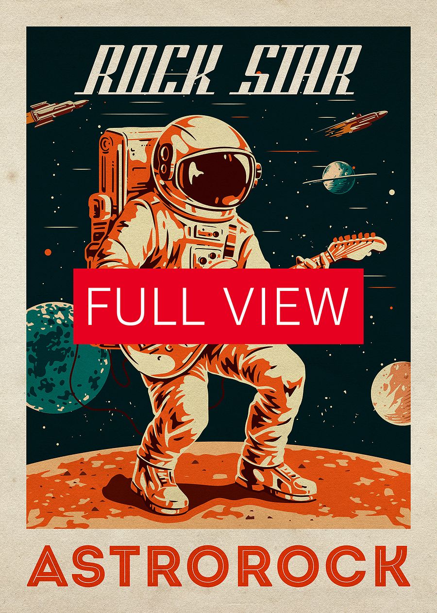 Rock Star. Astrorock — Vintage space poster product image (3)