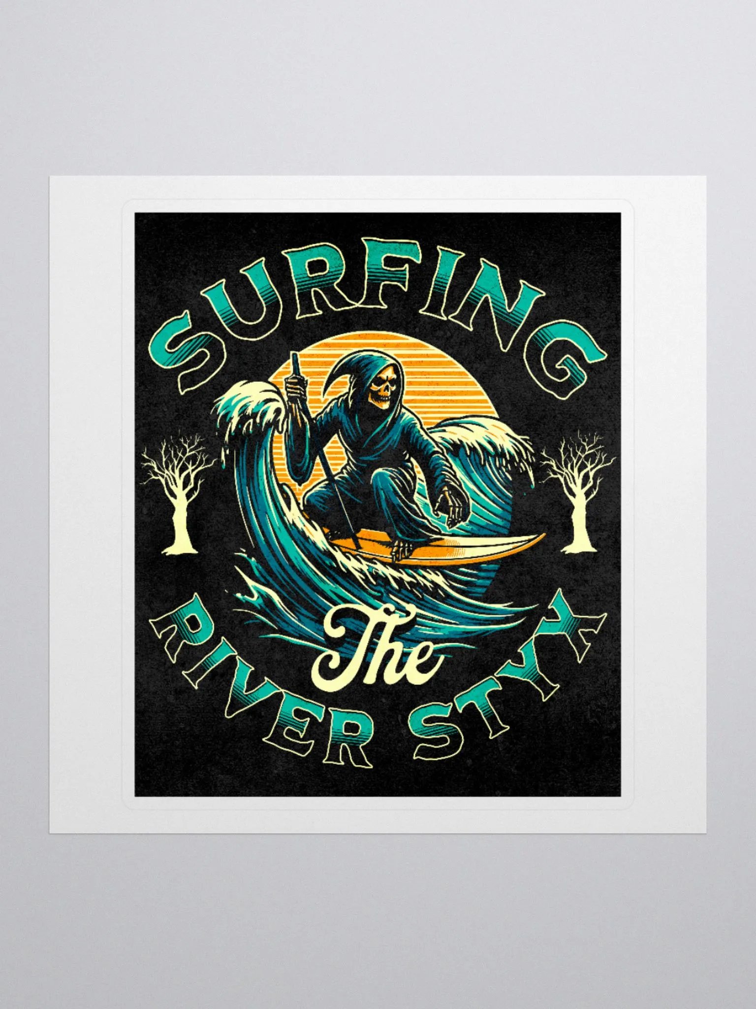 Surfing The River Styx Sticker product image (1)