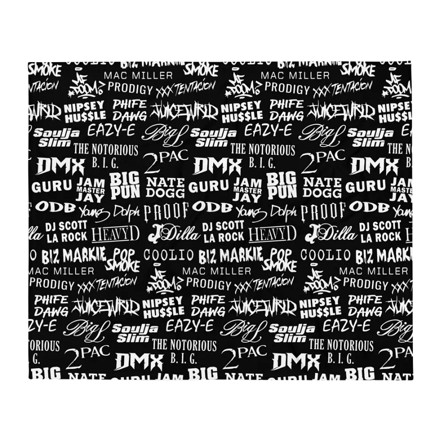 Never Forget - Hip-Hop Artists - BLACK - Throw Blanket product image (1)