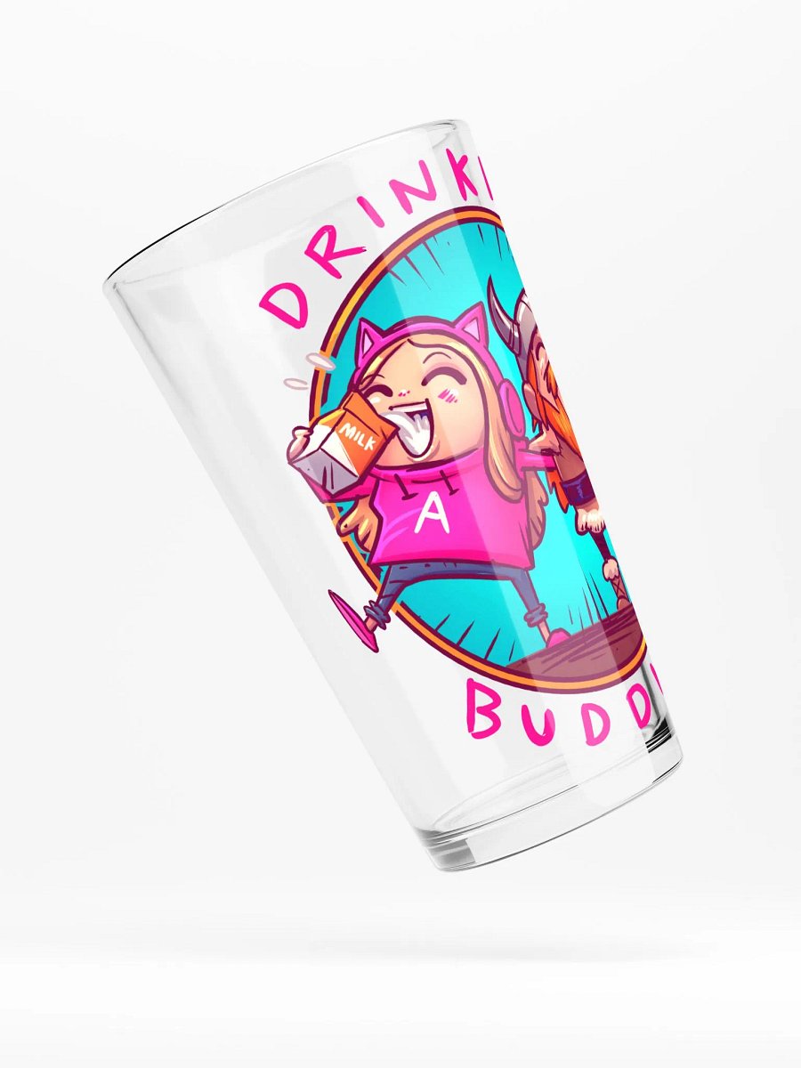 Drinking buddies pint glass product image (4)