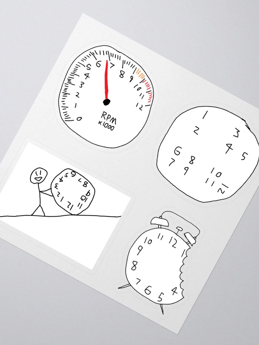 Tachometer, Loss, Sisyphus, Alarm Clock Stickers product image (2)