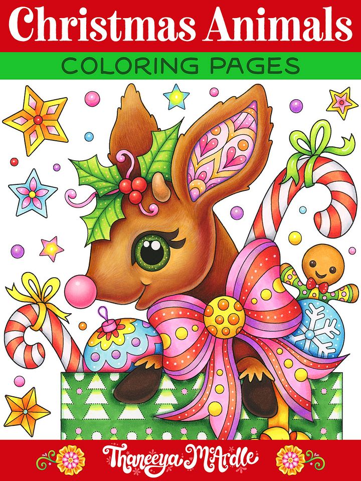 Christmas Animals Coloring Pages product image (1)