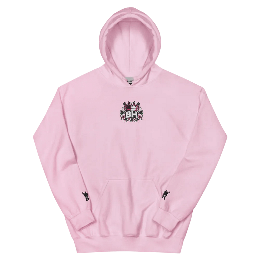 Box Head Embroidered Floral Logo Pink Hoodie product image (4)