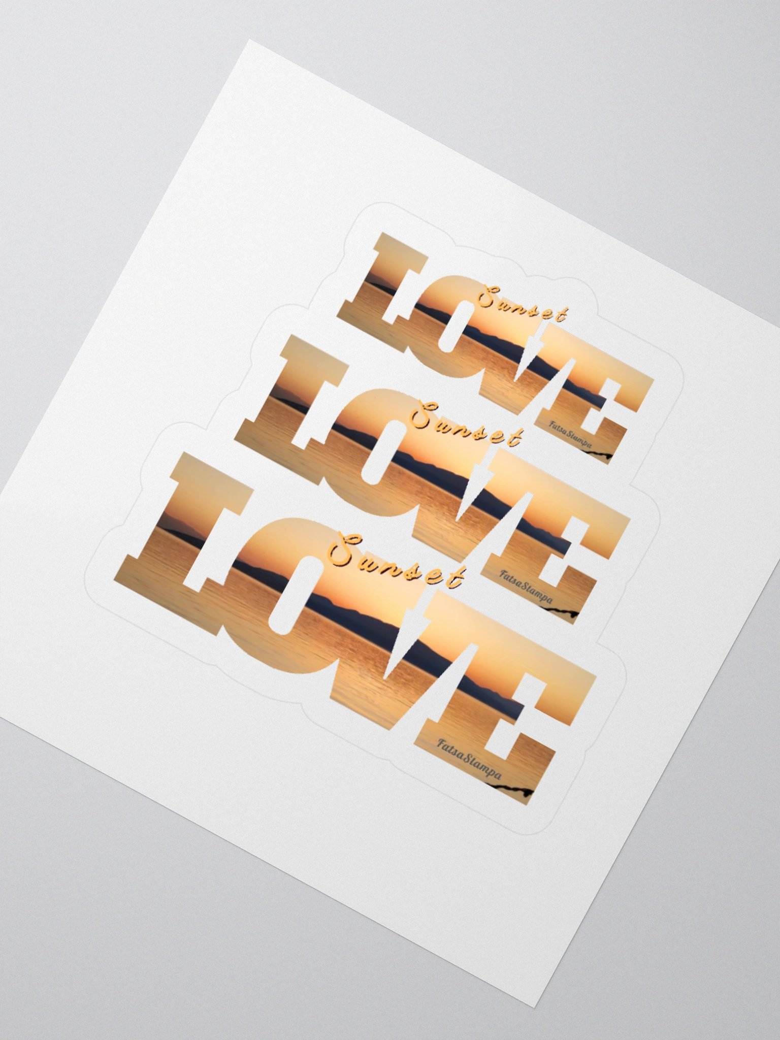 Love Sunset Kiss-Cut Stickers product image (6)
