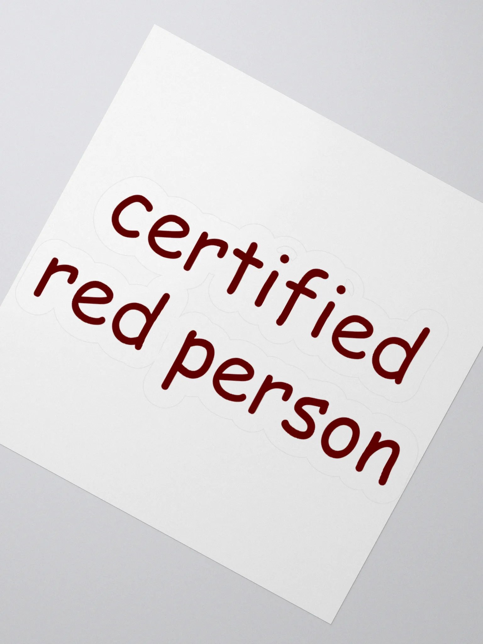 Certified Red Person Sticker product image (4)