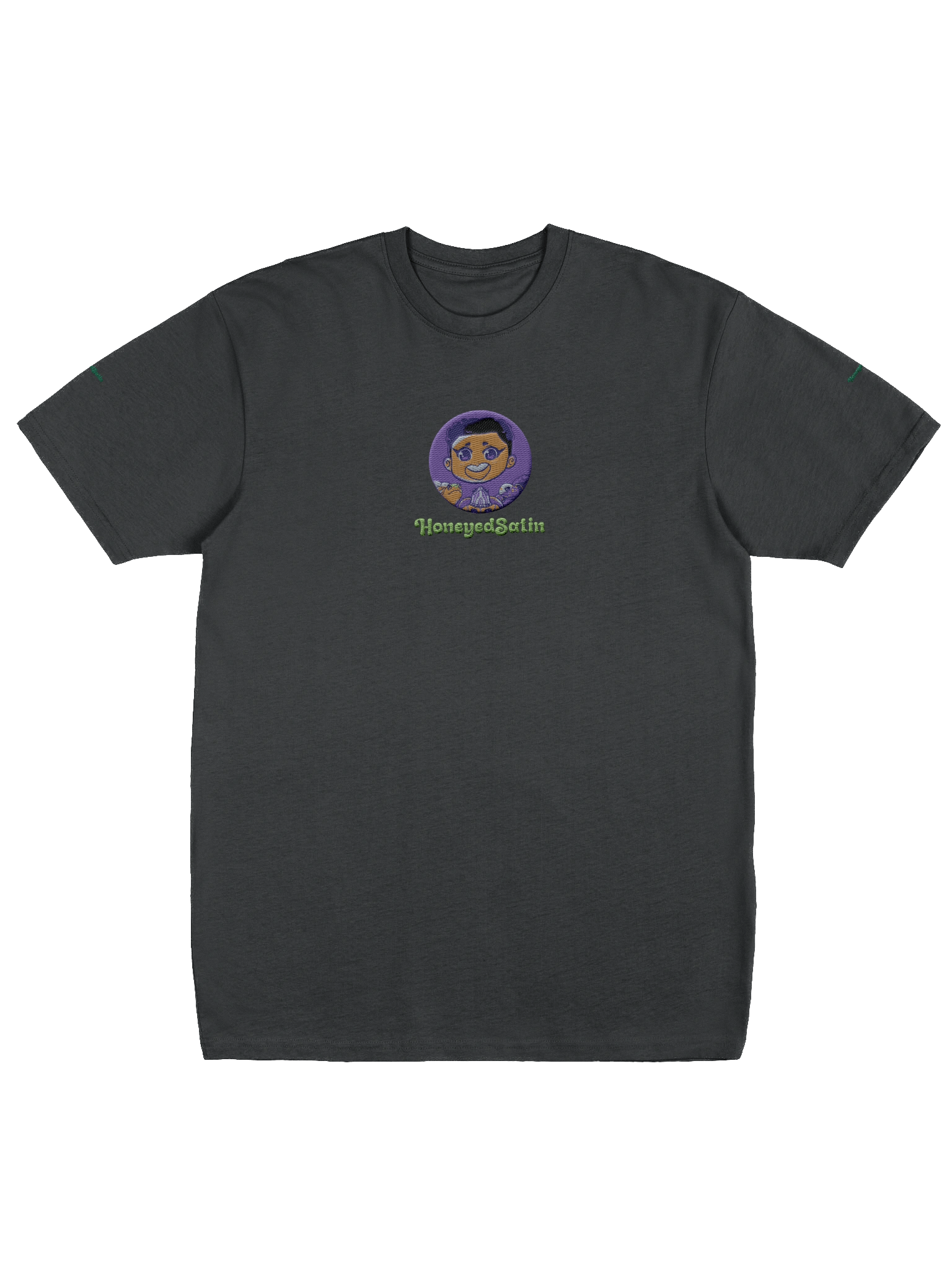 Simple HoneyedSatin Midnight Black Cotton Tee product image (1)