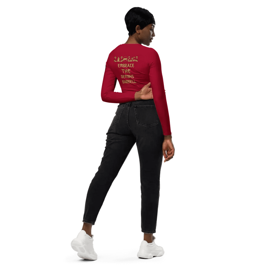 women oni crop top long sleeve (RED) product image (11)