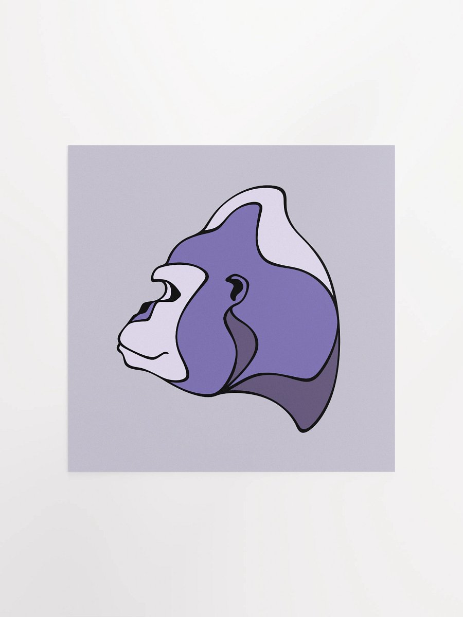 Majestic Gorilla - Square Matte Paper Poster product image (5)