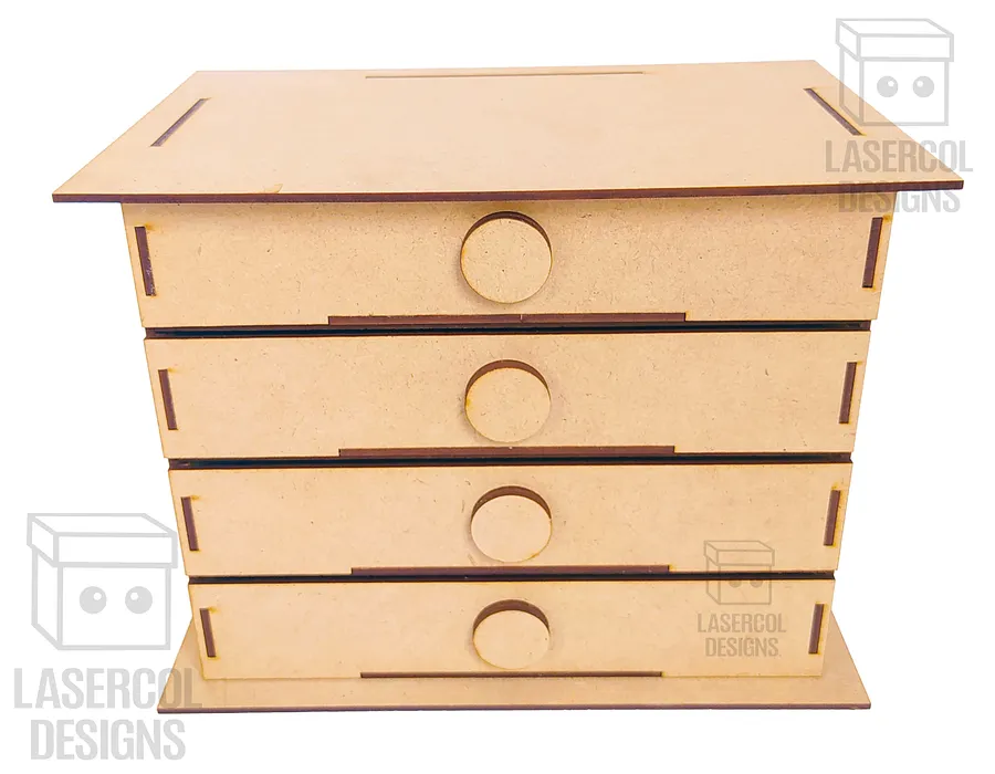 4 Drawers Desk Organizer - Laser Cut Files product image (2)