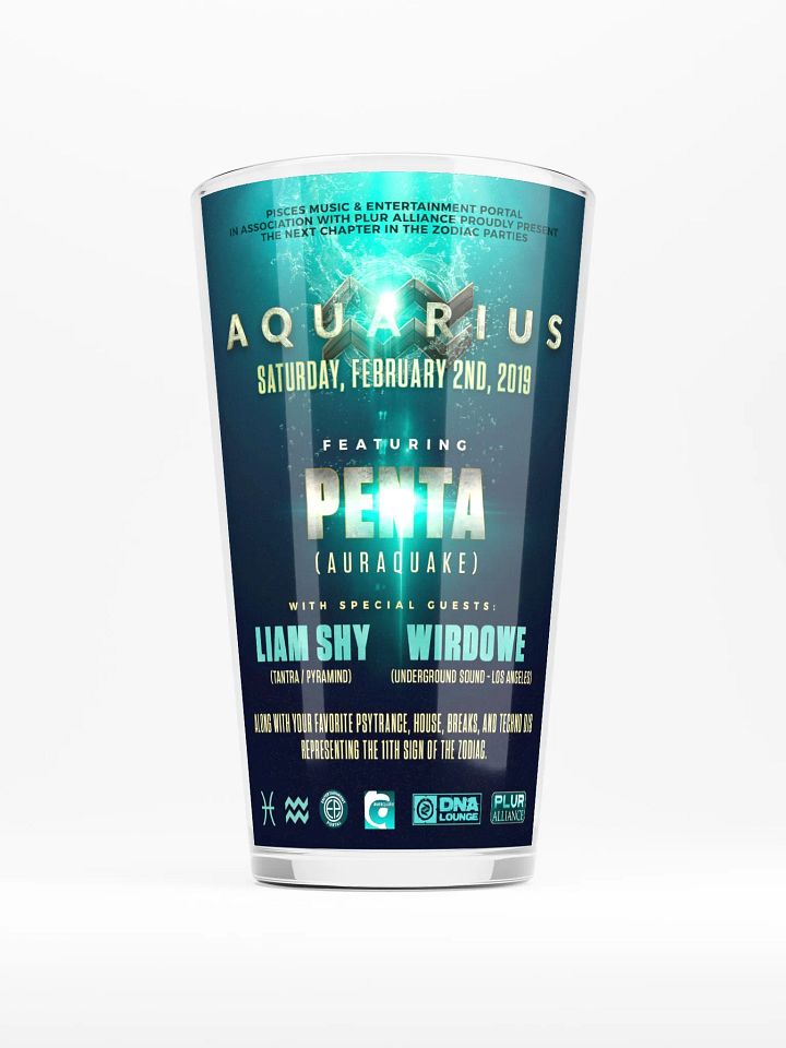 Aquarius 2019 Shaker Pint Glass product image (1)
