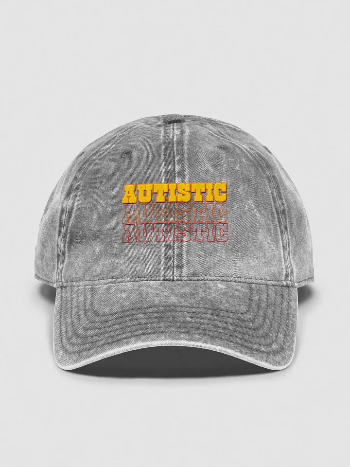 AUTISTIC vintage wash dad hat product image (9)