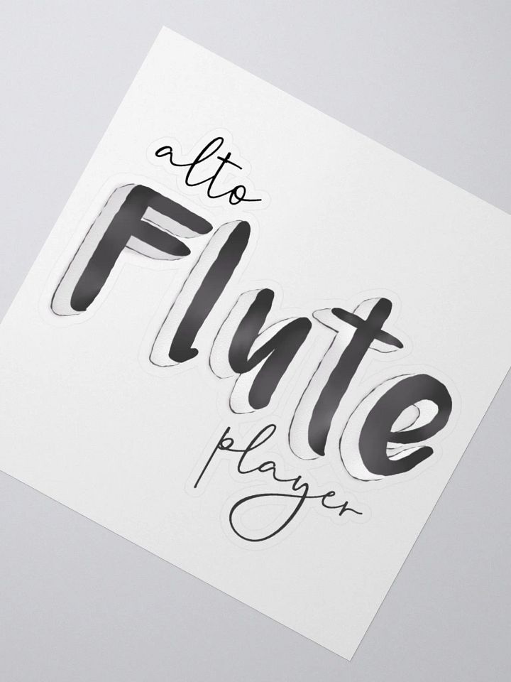 3D Alto Flute Player Typography Sticker product image (2)