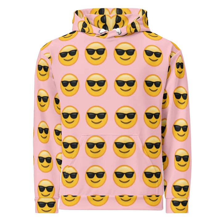 Cool Emoji - Pink - All-Over Print Recycled Unisex Hoodie product image (1)