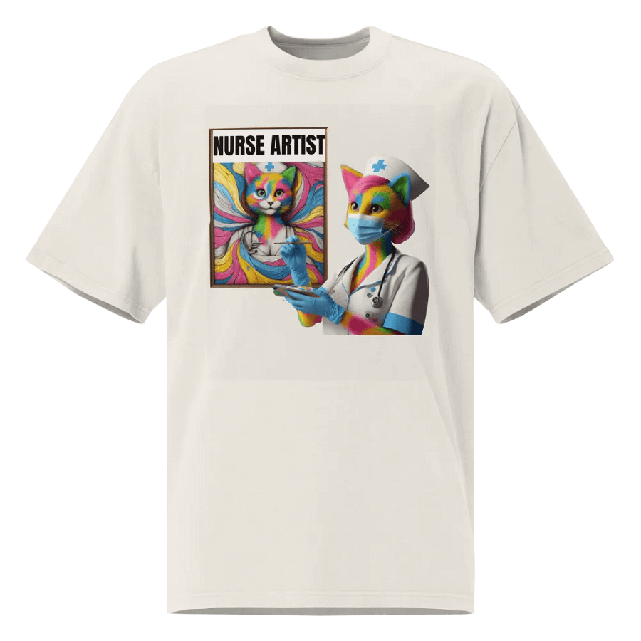 Rainbow Nurse Artist Faded T-Shirt product image (2)
