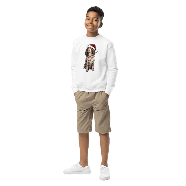 Funny Christmas Springer Spaniel(Liver & White) Youth Sweatshirt product image (6)