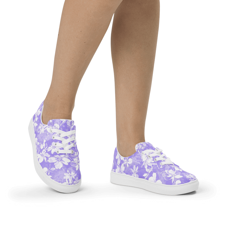 Floral Delight Lace-Up Canvas Shoes product image (2)