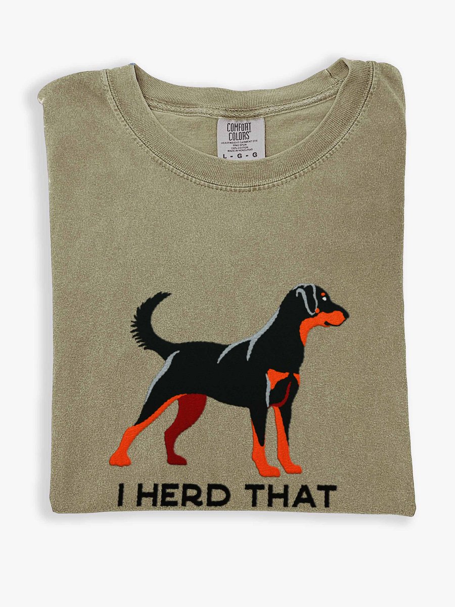 I Herd That T-Shirt(Embroidered) of a Beauceron(Black & Tan) product image (1)