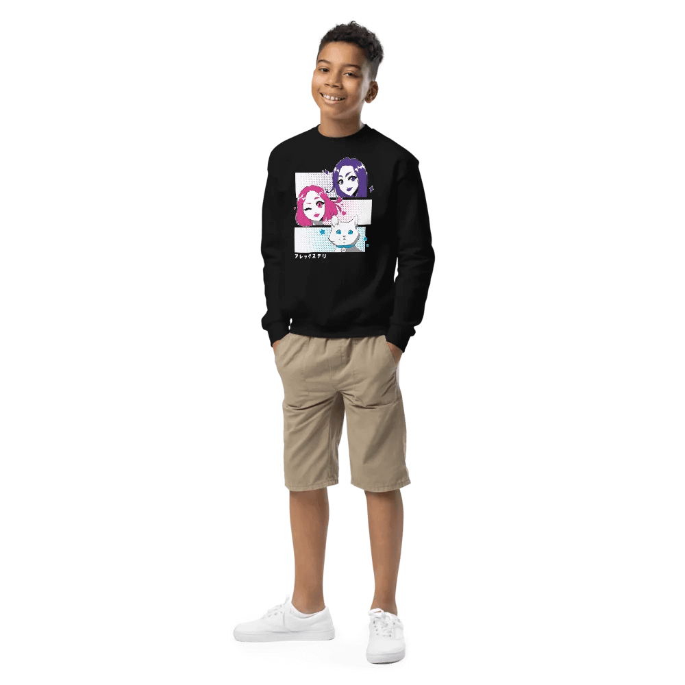 Alex y Tely Youth Anime Sweatshirt product image (2)