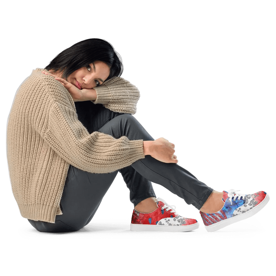 Womens Patriotic Laced Up Shoes product image (12)