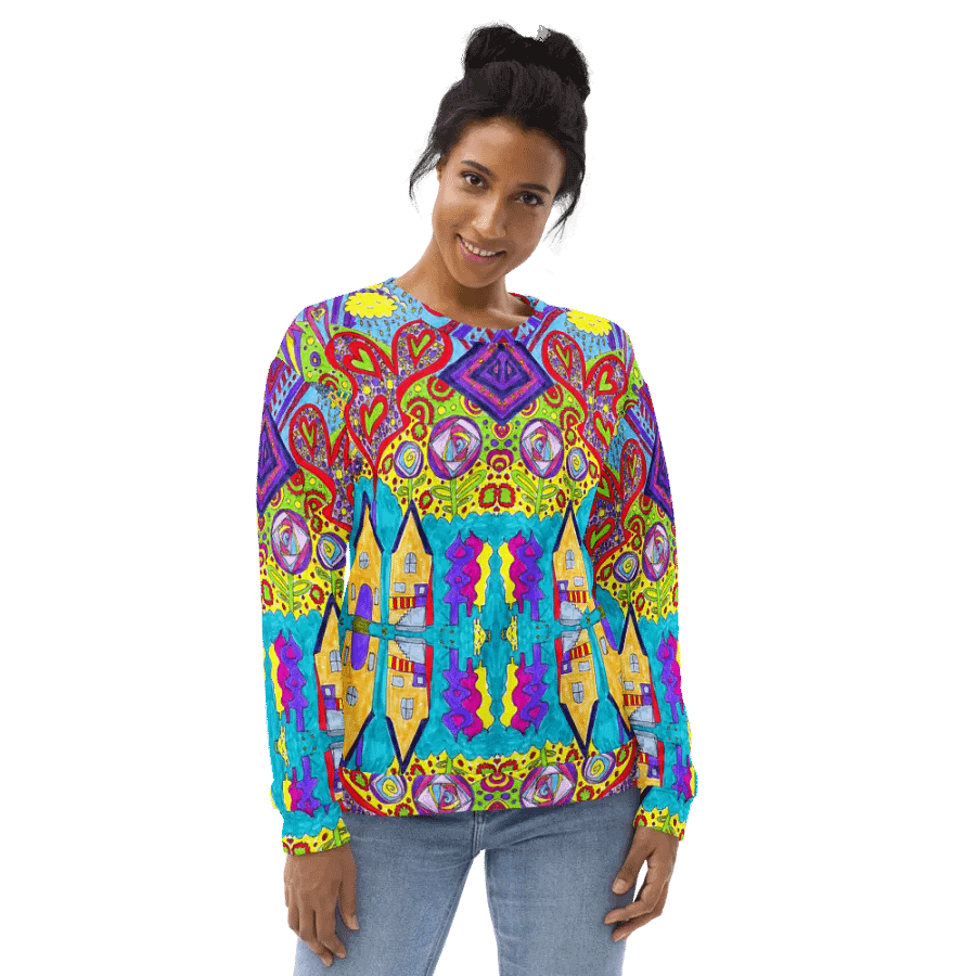 Abstract Doodle Happiness Too Unisex Sweatshirt product image (8)