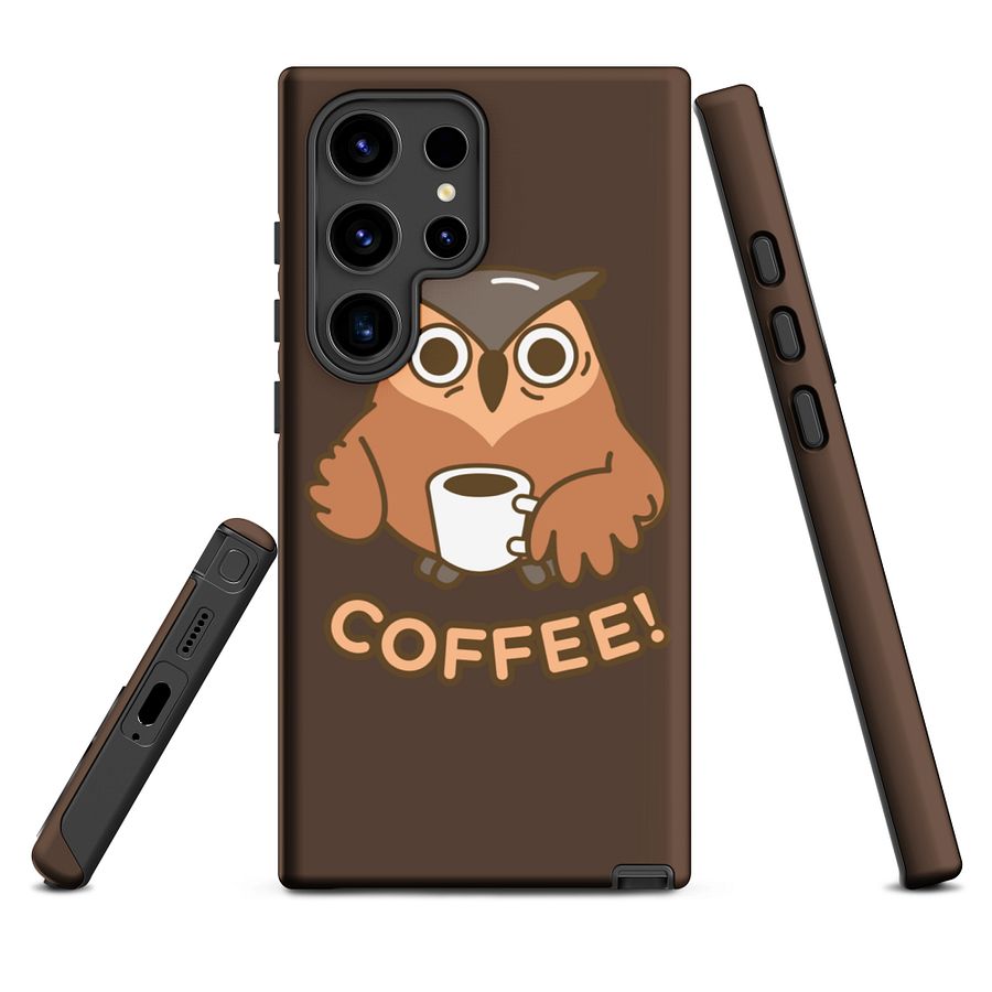 Funny Coffee Samsung Case I Cute Owl I Caffeine Lover Phone Cover I Wireless Charging Supported product image (3)