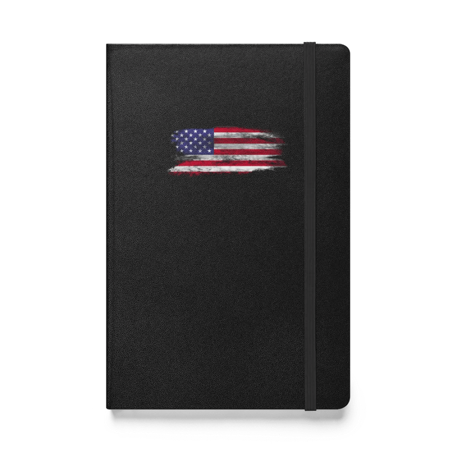Black - Patriotic USA Flag Hardcover Notebook product image (1)