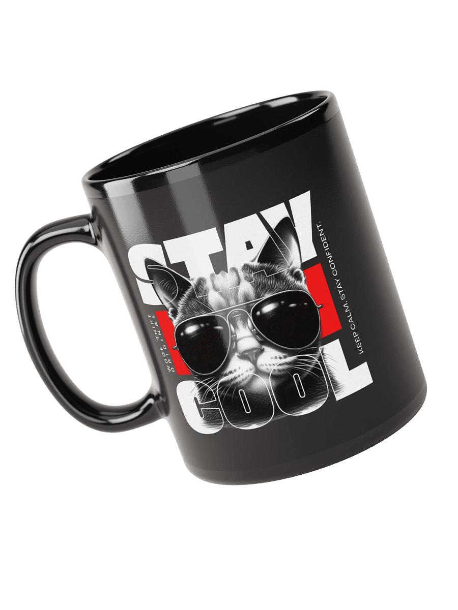 Stay Cool | Black Glossy Mug product image (3)