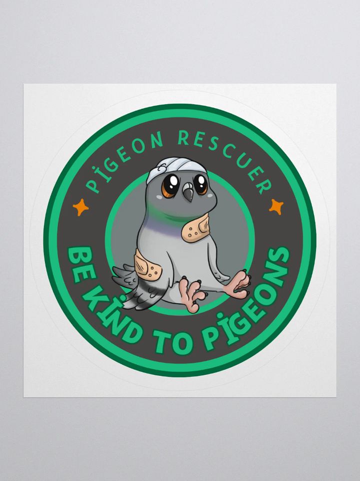 Pigeon Rescuer Kiss Cut Sticker product image (1)