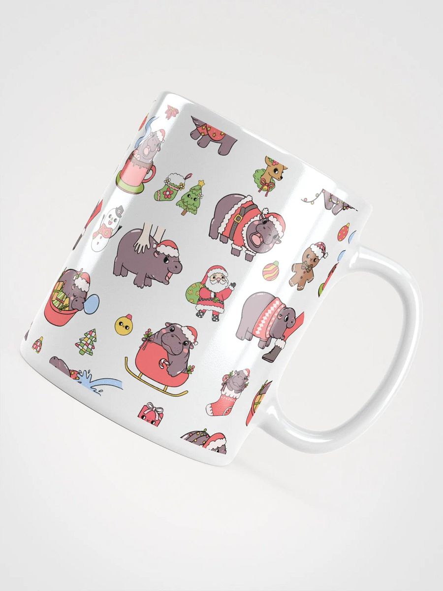 MOODENG'S CHRISTMAS WHITE GLOSSY MUG! product image (5)