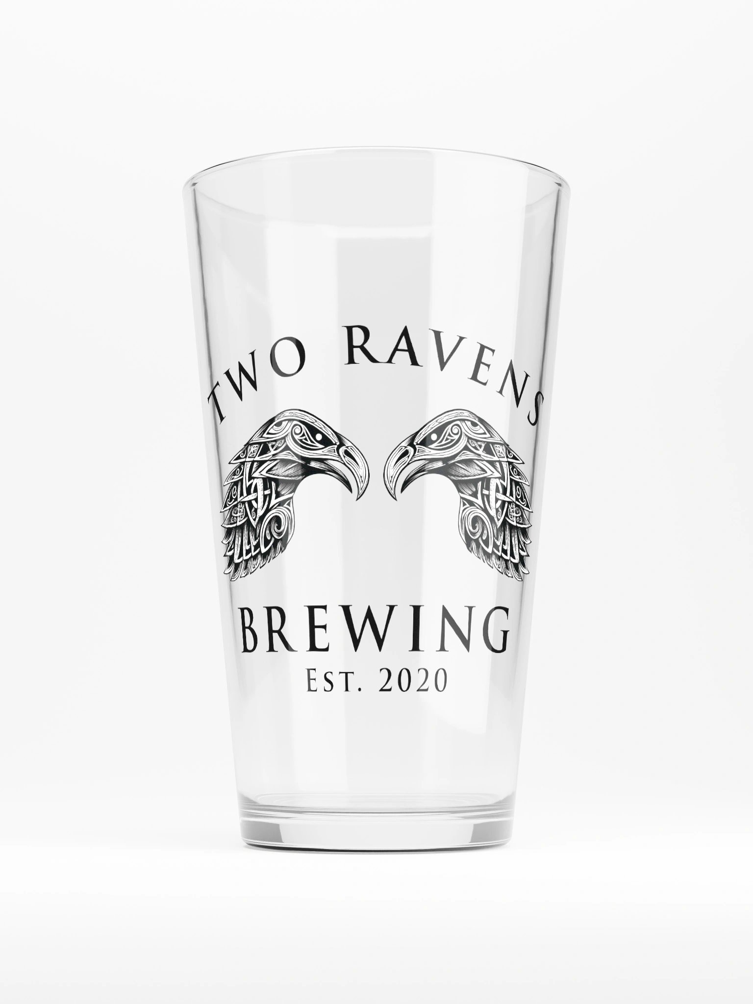 Two Ravens Brewing Banner Pint Glass product image (1)