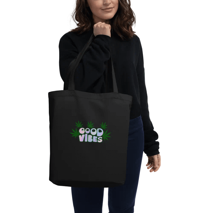 Good Vibes Cannabis Leaves Tote Bag product image (2)
