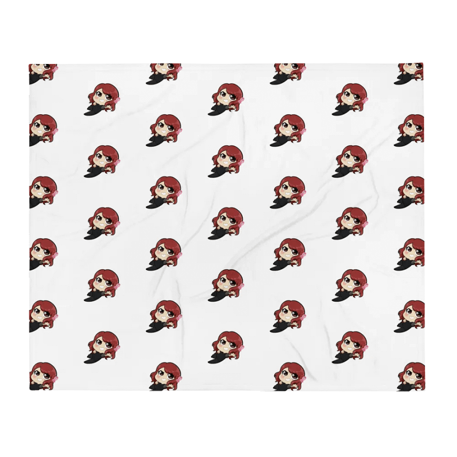 Red-Haired Character Grid Throw Blanket product image (3)