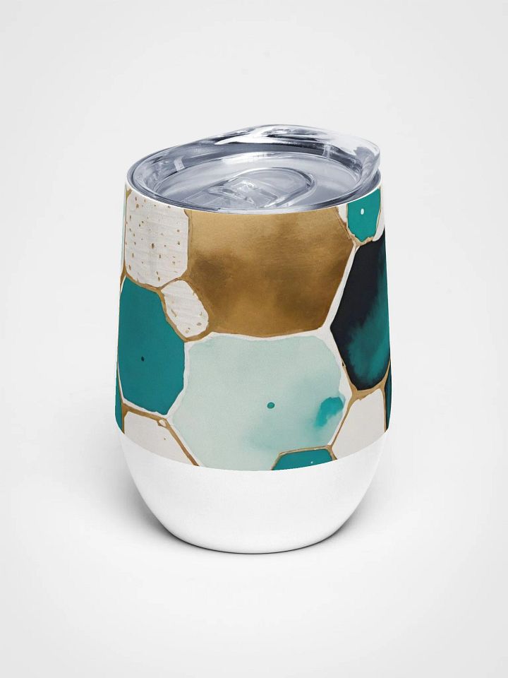 Elegant Watercolor Honeycomb Wine Tumbler product image (1)