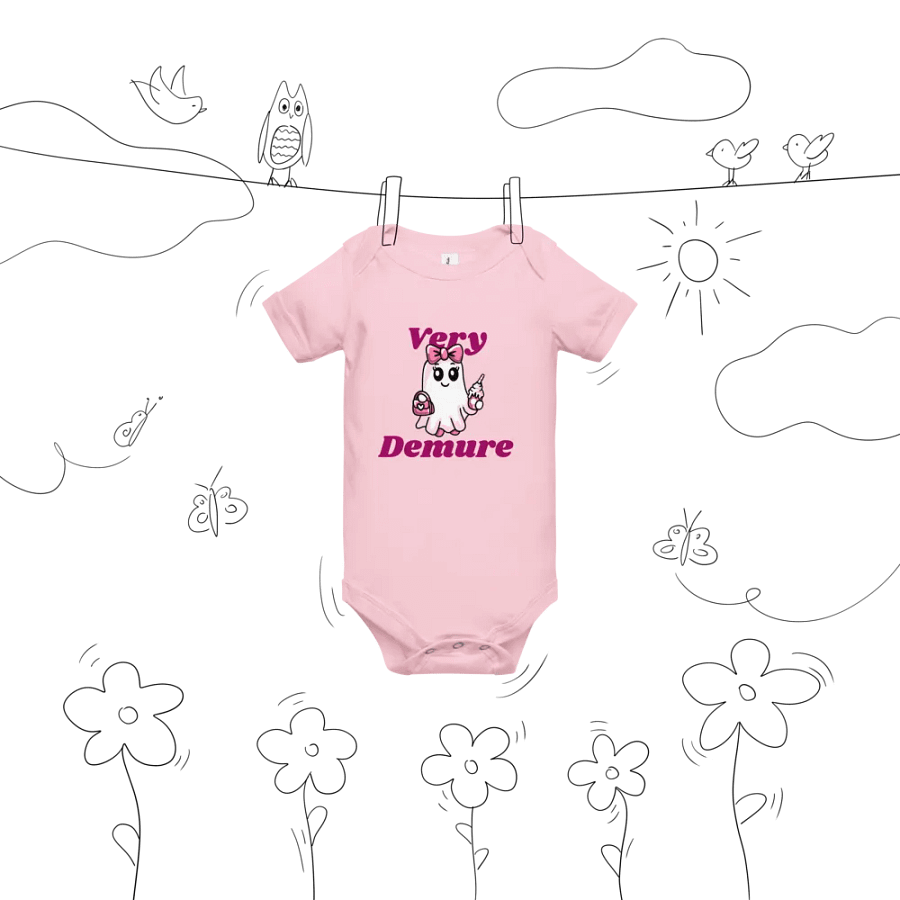 Very Demure Cute Ghost Baby One Piece product image (4)
