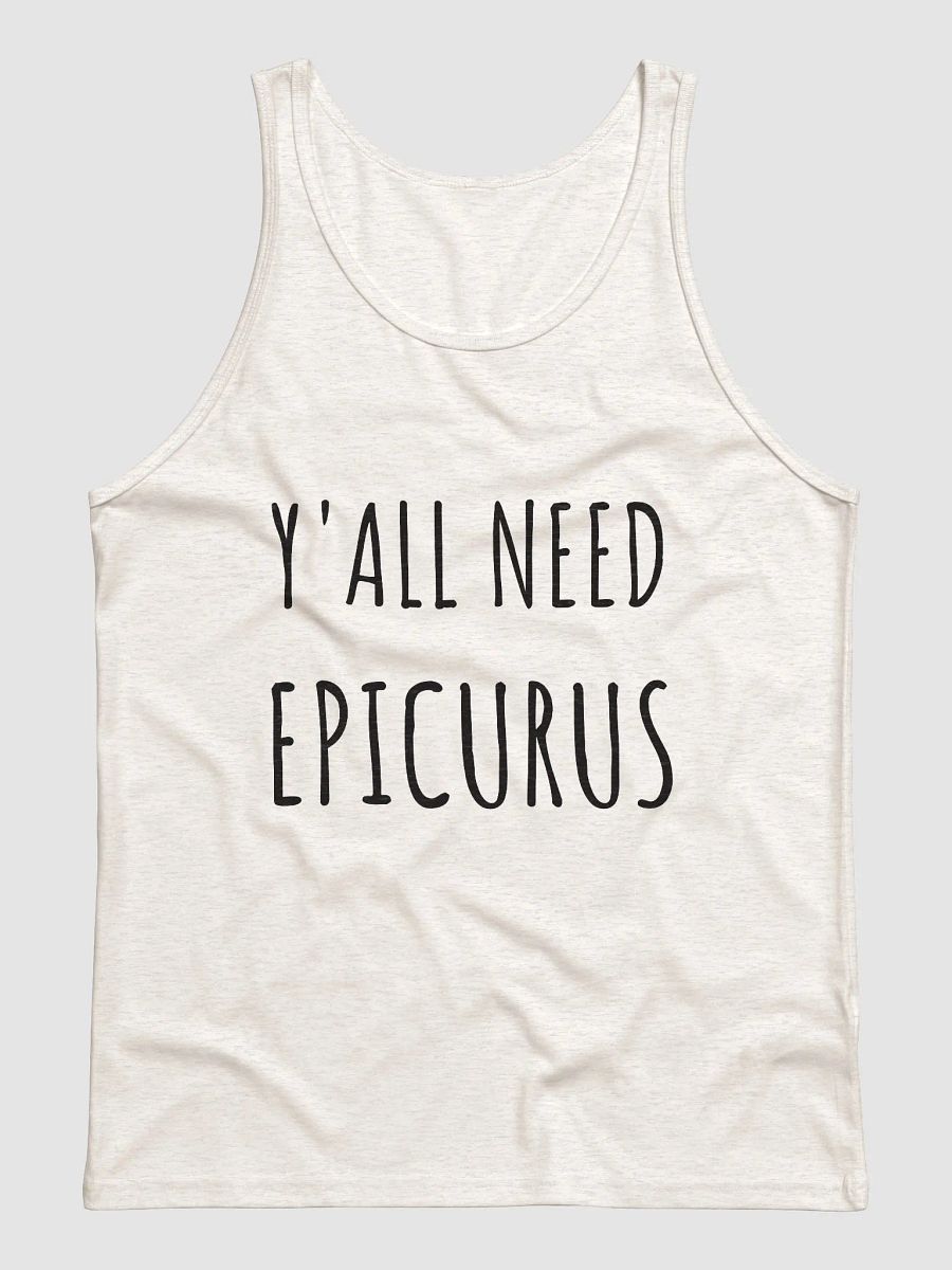 Y'all Need Epicurus BLACK (Bella+Canvas Jersey Tank) product image (9)