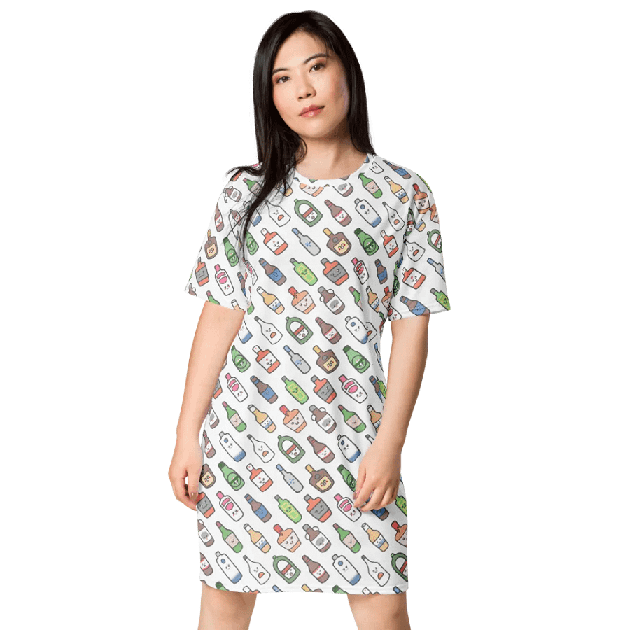 Kawaii Bottles T-Shirt Dress product image (6)