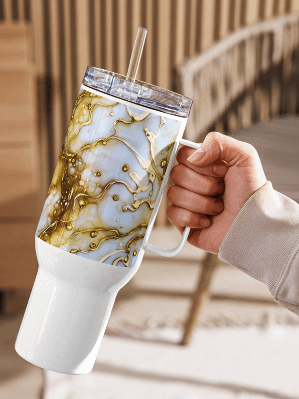 Golden Swirls Travel Mug product image (1)