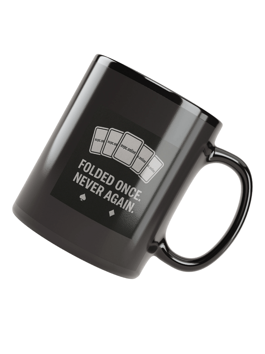 Monochrome "Folded Once - Never Again" Mug product image (4)