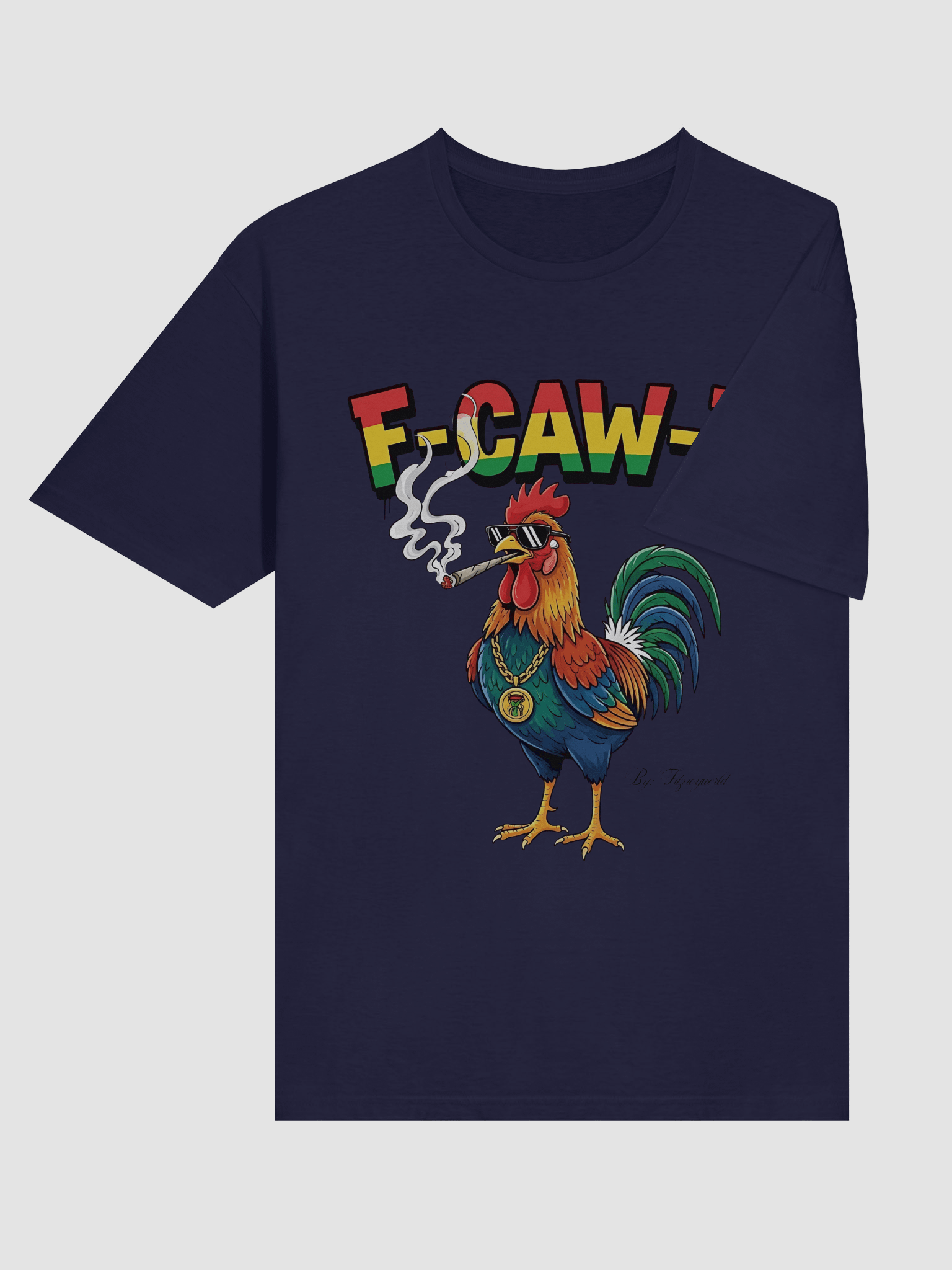 Funny Rooster T-Shirt – Big Rooster Graphic Tee with “F-CAW-F” Slogan – Farm Humor Shirt, Gag Gift product image (95)