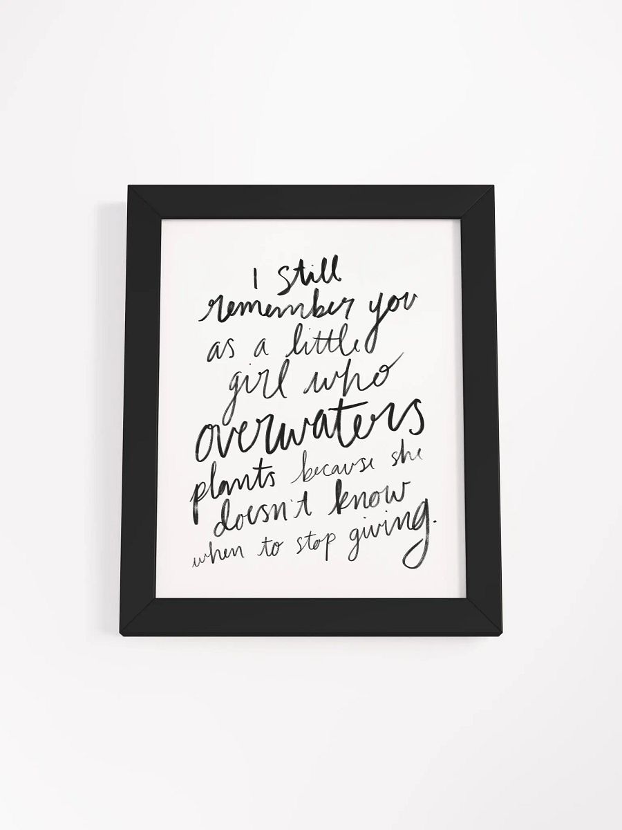 Overwatering Plants Framed Art Print product image (1)