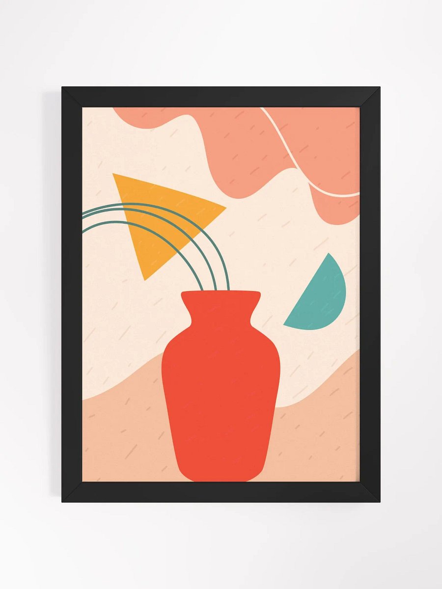 Abstract Vase Art Print with Ayous Wood Frame product image (4)
