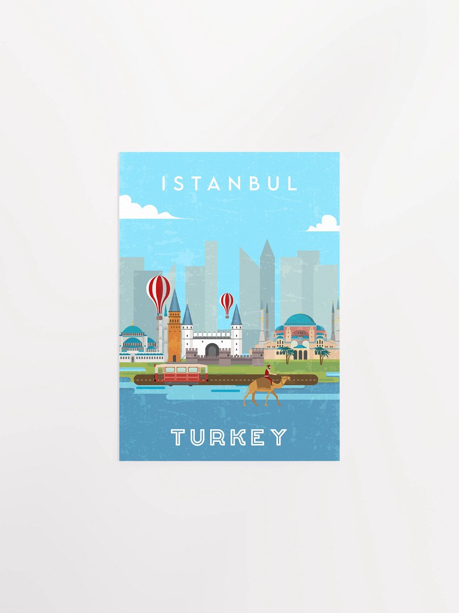 Istanbul, Turkey — Retro travel minimalist poster, retro travel art product image (6)