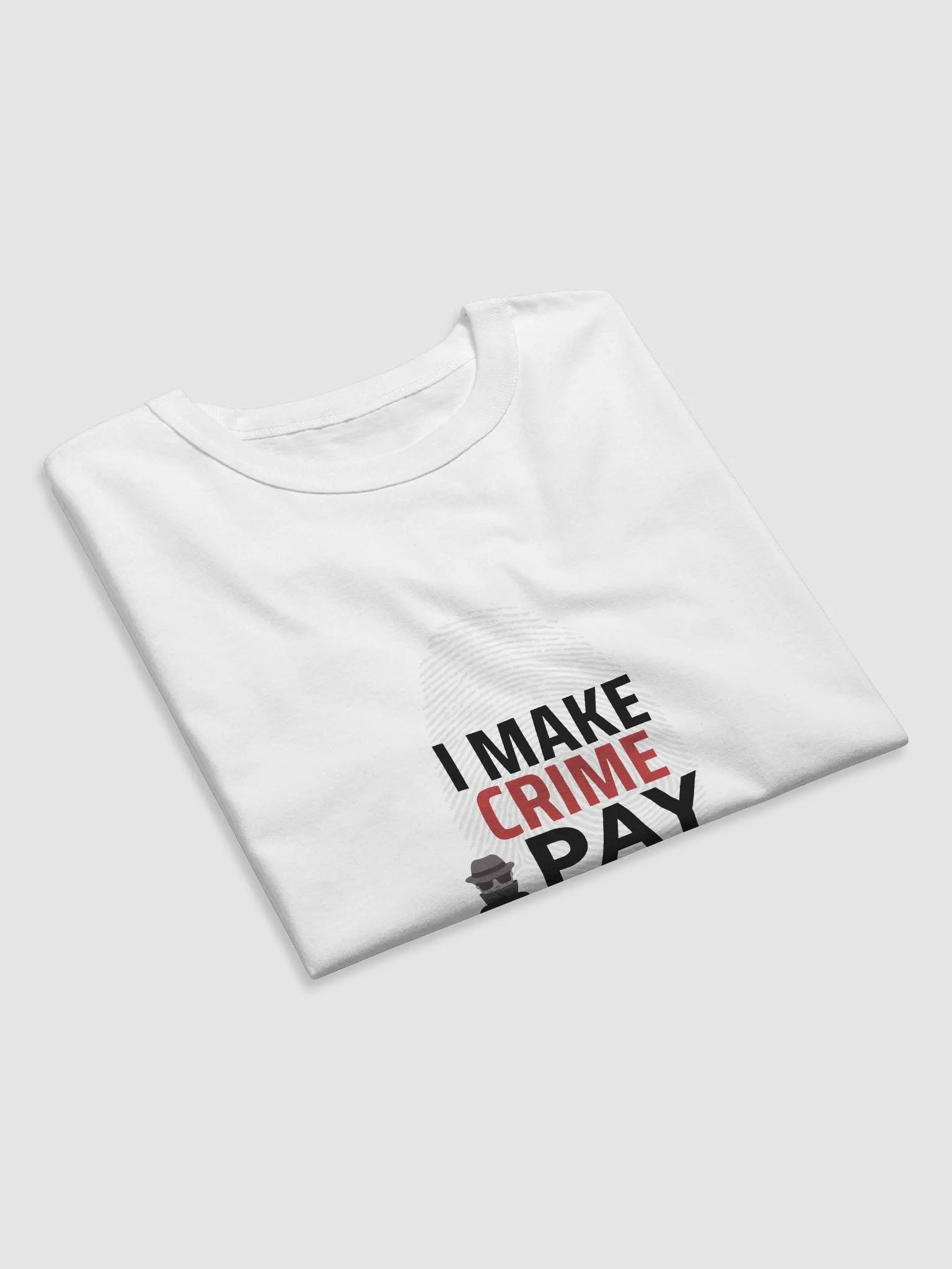 I Make Crime Pay - White Relaxed T-shirt product image (5)