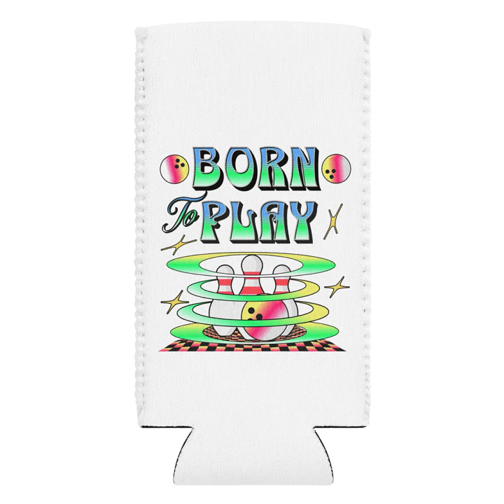 Born To Play Bowling Playful Swirl Can Cooler product image (2)