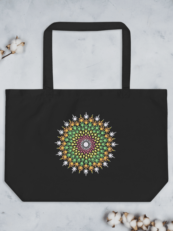 Pastel Dot Mandala Organic Cotton Tote Bag product image (3)