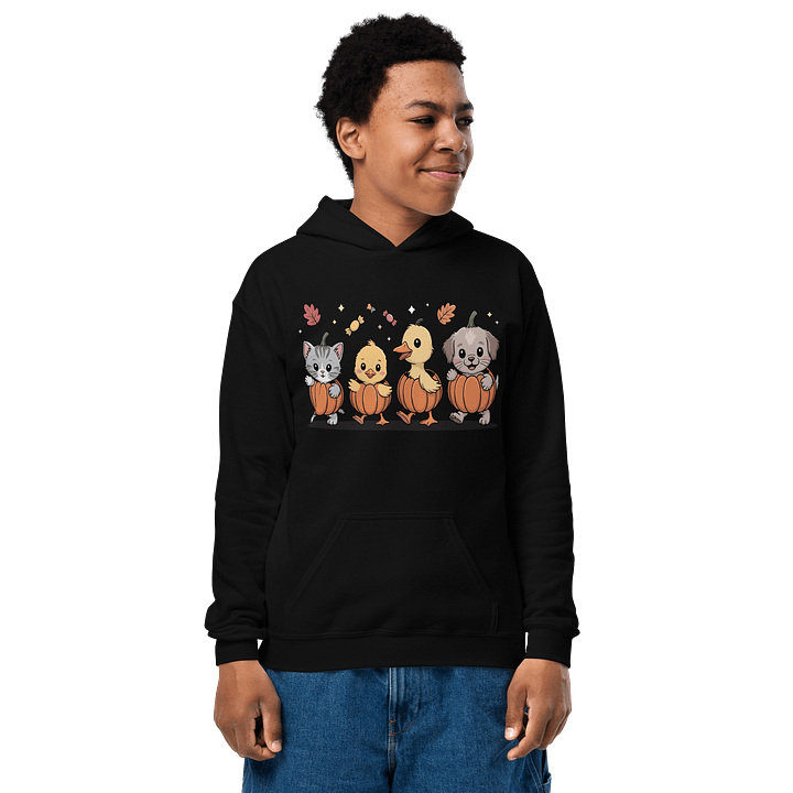 Pumpkin Parade Pals – Cute Halloween Hoodie for Kids product image (2)
