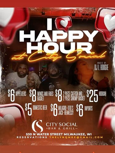 #TGIF Issa cold weekend but we still slidin!!! Meet me at the best #HappyHour #i❤️Happyhour @city_socialmke 5p - 9p then we g...