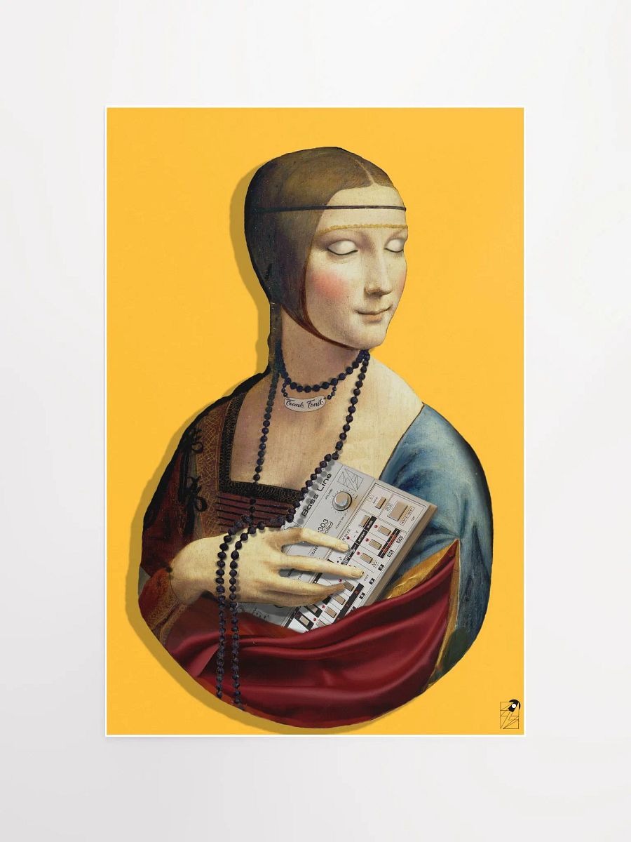 TB 303 Chill-out Lady by Frank Fonik , Techno EDM Matte Paper Poster product image (5)